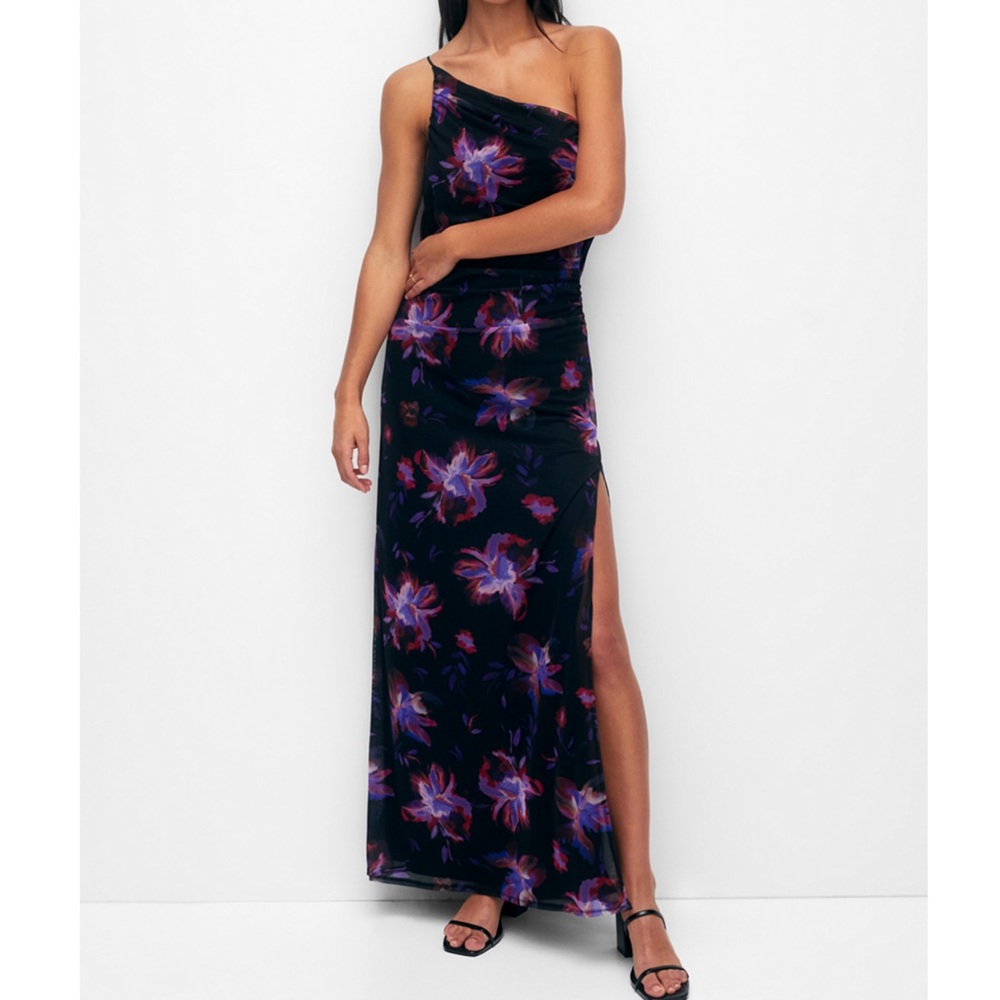 Black and Purple Floral Dress